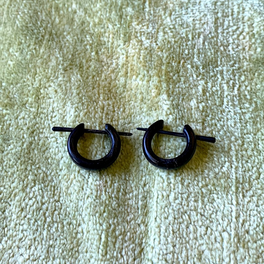Handmade Coconut Hoop Earrings